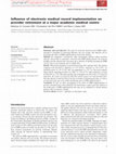 Research paper thumbnail of Influence of electronic medical record implementation on provider retirement at a major academic medical centre