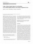 Research paper thumbnail of Utility of Daily Mobile Tablet Use for Residents on an Otolaryngology Head & Neck Surgery Inpatient Service