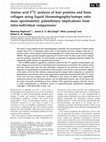 Research paper thumbnail of Amino acid δ13C analysis of hair proteins and bone collagen using liquid chromatography/isotope ratio mass spectrometry: paleodietary implications from intra‐individual comparisons