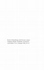 Research paper thumbnail of REVIEW of Sonia Ryang, North Koreans in Japan: Language, Ideology, and Identity