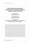 Research paper thumbnail of When Is It Abuse? How Assailant Gender, Sexual Orientation, and Protection Orders Influence Perceptions of Intimate Partner Abuse