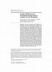 Research paper thumbnail of Gender Dierences in Evaluating Social±Sexual Conduct in the Workplace