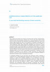 Research paper thumbnail of Morphological Characteristics of the American City: a case study benchmarking measures of street connectivity