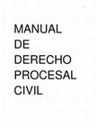 Research paper thumbnail of IMANUAL DE DERECHO PROCESAL CIVIL.PDF