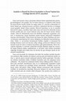 Research paper thumbnail of Anadolu ve Rumeli Kırsalında Derviş Seyahatleri ve Toplum   İçin Gördüğü İşlevler (13-15. yüzyıllar),