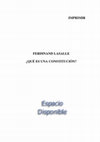 Research paper thumbnail of FERDINAND LASALLE ¿QUÉ ES UNA CONSTITUCIÓN?