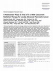 Research paper thumbnail of A Multicenter Phase II Trial of S-1 With Concurrent Radiation Therapy for Locally Advanced Pancreatic Cancer