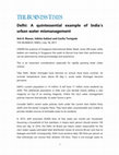 Research paper thumbnail of Delhi: A quintessential example of India's urban water mismanagement