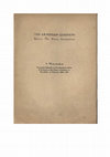 Research paper thumbnail of The Armenian Question Before the Peace Conference, 1919: A Memorandum