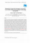 Research paper thumbnail of Productivity Growth and Convergence across Firms: A Case Study of India's State Transport Undertakings during 2000s