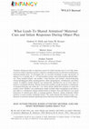 Research paper thumbnail of What Leads To Shared Attention? Maternal Cues and Infant Responses During Object Play WHAT ACTIONS PRECEDE SHARED ATTENTION? MATERNAL CUES AND INFANT RESPONSES DURING OBJECT PLAY