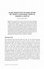 Research paper thumbnail of ISLAM AND CIVILISATIONAL RENEWAL ISLAMIC PERSPECTIVES ON HUMAN NATURE: IBN 'ĀSHŪR'S FITRAH-BASED THEORY OF MAQĀSID AL-SHARĪ'AH