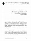 Research paper thumbnail of Le Sociologie e gli Studi Culturali