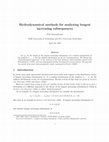 Research paper thumbnail of Hydrodynamical methods for analyzing longest increasing subsequences