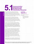 Research paper thumbnail of Communicative Autonomy and the Role of the Community Interpreter