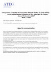 Research paper thumbnail of Appel à communication, journée d'actualité ATEG