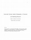 Research paper thumbnail of Camcorder Society: Quality Videography in Consumer and Marketing Research