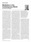 Research paper thumbnail of Dharma World 43_Meditation Contemporary_Scarangello.pdf