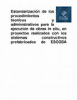 Research paper thumbnail of Estandarización procedimientos escosa