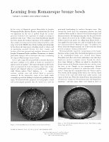 Research paper thumbnail of Learning from Romanesque Bronze Bowls