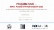 Research paper thumbnail of Progetto ODE – WP3: Analisi ed elaborazioni dati