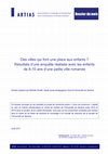 Research paper thumbnail of Des villes qui font une place aux enfants? Résultats d'une enquête réalisée avec les enfants de 8-10 ans d'une petite ville romande