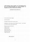 Research paper thumbnail of Indicadores Para Medir Los Determinantes De Las Desigualdades En Salud Desde La Perspectiva Del Análisis De Género.(Informe Final Del Proyecto)