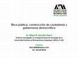 Research paper thumbnail of Ética pública, construcción de ciudadanía y gobernanza democrática