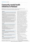 Research paper thumbnail of Art & science research Community mental health initiatives in Pakistan