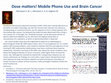 Research paper thumbnail of Dose matters! Mobile Phone Use and Brain Cancer