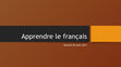 Research paper thumbnail of Apprendre le français