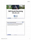 Research paper thumbnail of SAP Goods Receiving MM_REC_320 SAP Goods Receiving