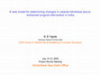 Research paper thumbnail of A new model for determining changes in cataract blindness due to enhanced surgical intervention in India World Bank New Delhi Office