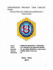 Research paper thumbnail of Ley organica de municipalidades trabajo