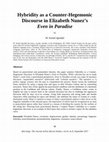 Research paper thumbnail of Hybridity as a Counter-Hegemonic Discourse in Elizabeth Nunez's Even in Paradise