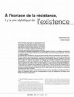 Research paper thumbnail of Résistance et stylistique de l'existence (entretien avec Plínio Prado)