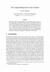 Research paper thumbnail of On compounding from Latin to Italian