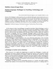 Research paper thumbnail of Saying Language: Heidegger on Teaching, Technology and Language