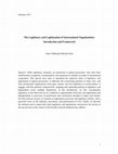 Research paper thumbnail of The Legitimacy and Legitimation of International Organizations: Introduction and Framework