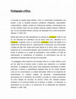 Research paper thumbnail of Pedagogía critica (1)