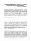 Research paper thumbnail of Elaboración y propuesta de un Reglamento de Propiedad Intelectual para las universidades paraguayas