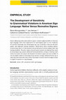 Research paper thumbnail of Language Learning ISSN 0023-8333 EMPIRICAL STUDY The Development of Sensitivity to Grammatical Violations in American Sign Language: Native Versus Nonnative Signers