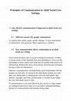 Research paper thumbnail of unit 10 nvq 3 principles of communication in adult social care settings copy.docx