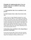 Research paper thumbnail of Unit 13 Nvq 3 Principles for implementing duty of care .docx