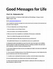 Research paper thumbnail of Good Messages for Life