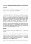 Research paper thumbnail of CULTURA – alguns questões prévias e outras circunstanciais (apresentação pública)