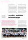 Research paper thumbnail of Studenci na forum ekonomicznym