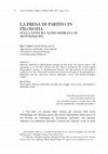 Research paper thumbnail of La presa di partito in filosofia. Sulla lettura althusseriana di Montesquieu