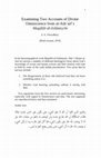 Research paper thumbnail of Examining Two Accounts of Divine Omniscience from al-Ashʿarī's Maqālāt al-Islāmiyyīn