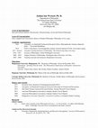 Research paper thumbnail of Joshua Wretzel Curriculum Vitae